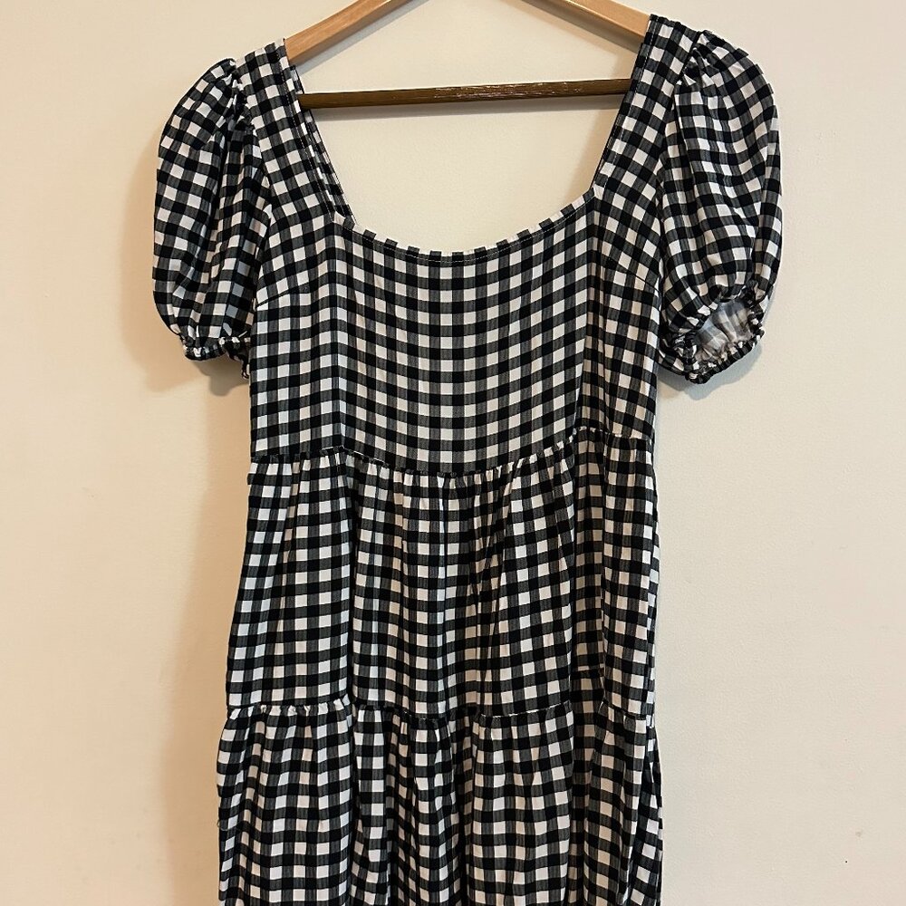 Gingham Black and White Dress in size medium